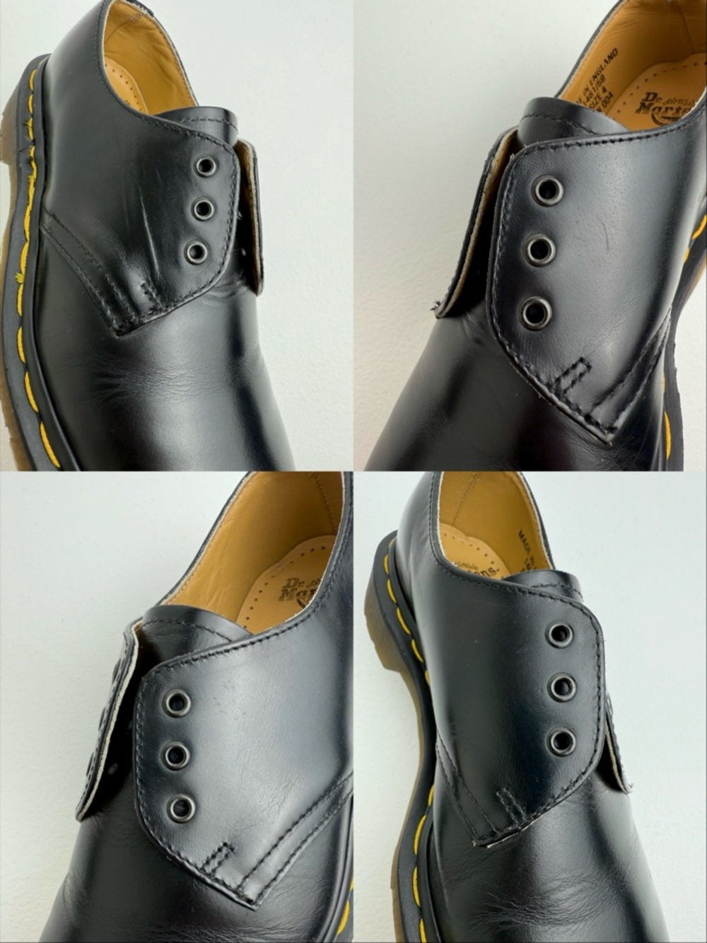 Vintage Dr. Martens England 1461 Black Smooth Leather MIE Oxfords UK 4 - Picture 16 of 16